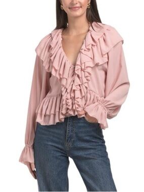 Torn by Ronny Kobo Dusty Pink Rhea top